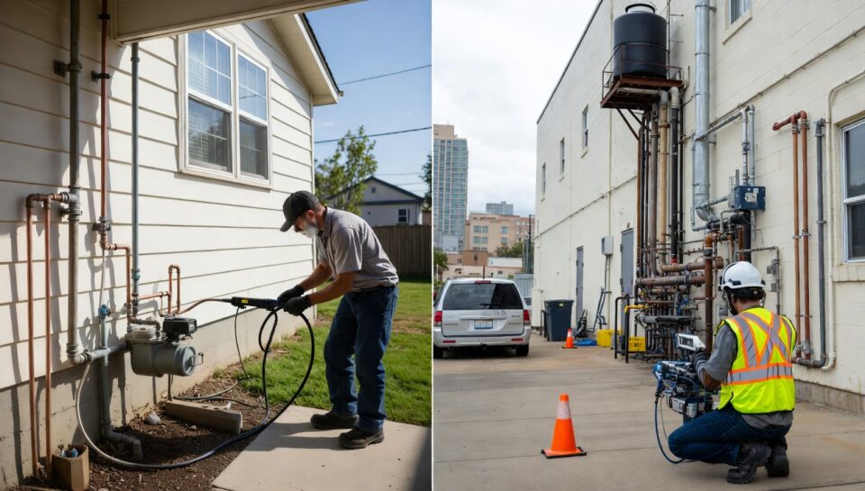 Residential vs Commercial Leak Detection in Orange County