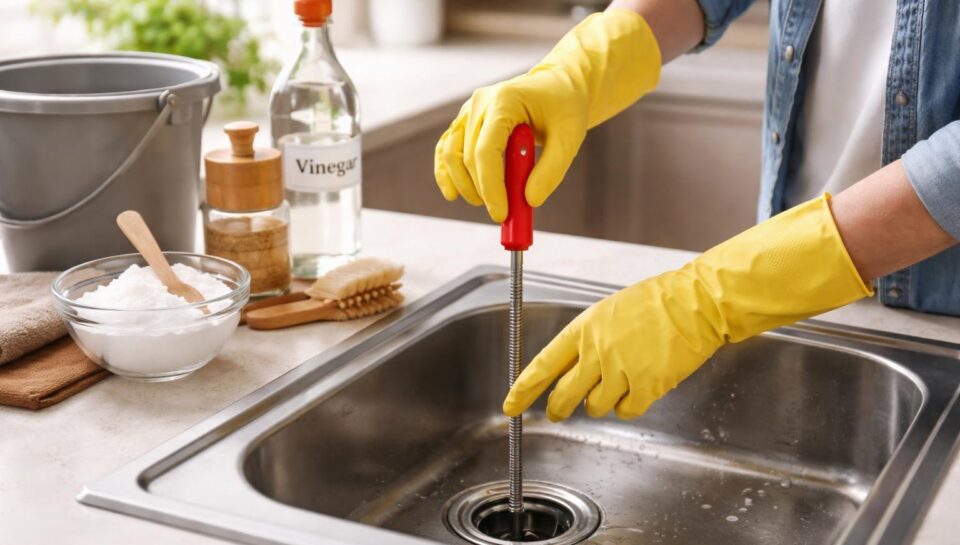 How to Unclog a Kitchen Drain Without Chemicals
