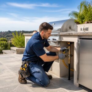 Gas line installation for outdoor kitchens in La Mesa