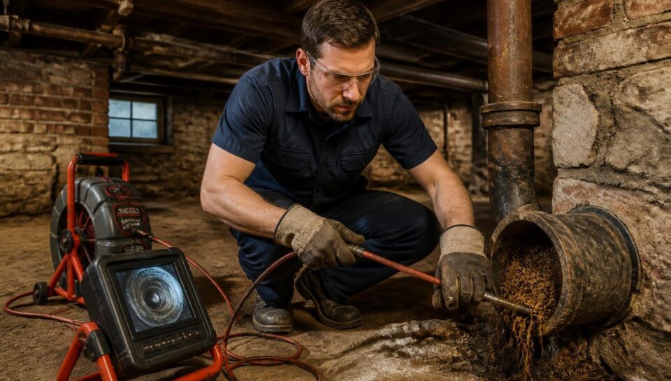 Sewer Line Root Removal for Older Homes in Escondido