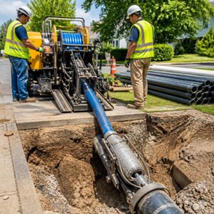 Trenchless Sewer Bursting for Collapsed Pipes