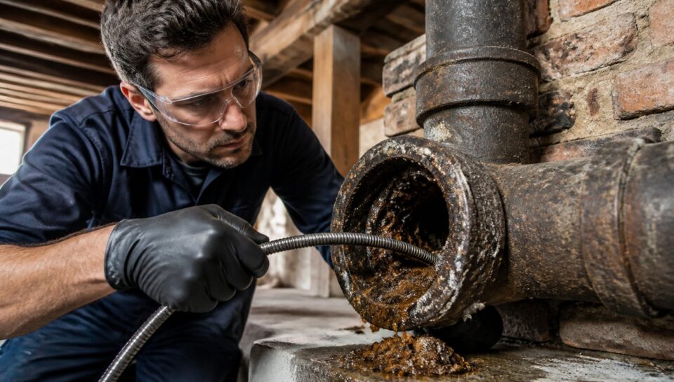 Cast Iron Sewer Pipe Descaling for Historic San Diego Home