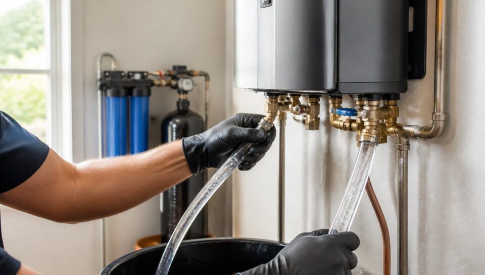 Tankless Water Heater Flush Prevent Hard Water Failure