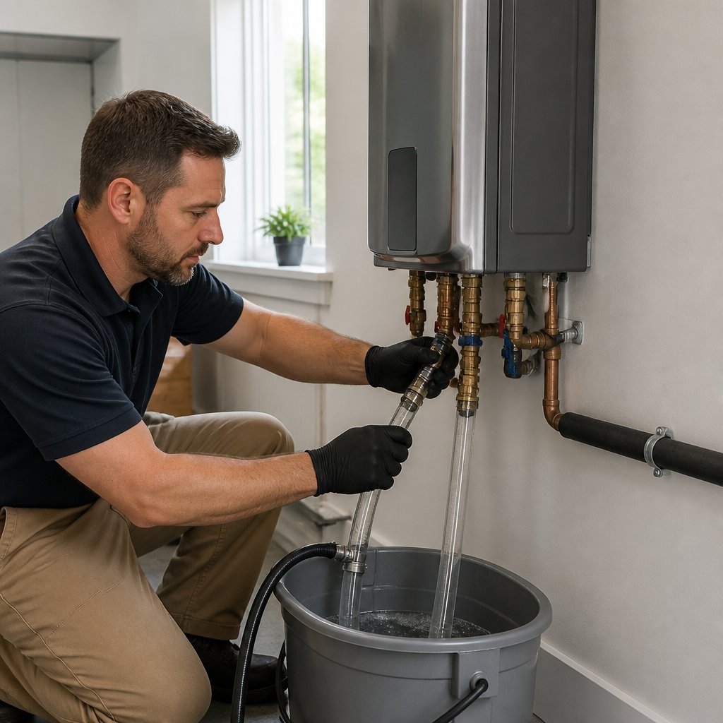 Tankless Water Heater Flushing Prevent Hard Water Failure
