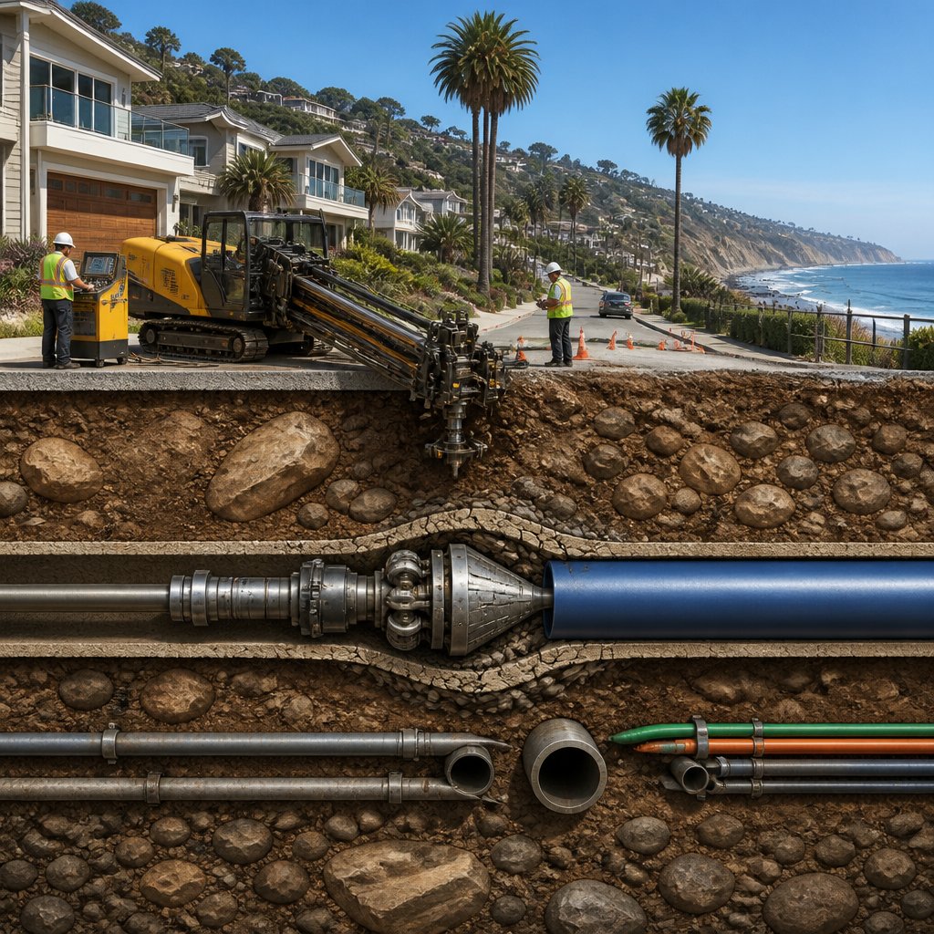 What Drives Trenchless Pipe Bursting Costs in Del Mar